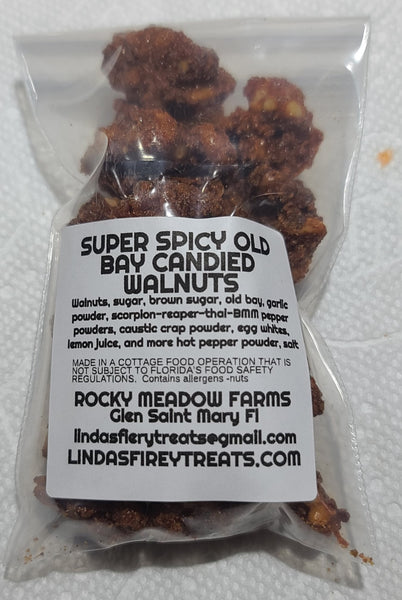 Walnuts- Super XXX spicy old bay candied walnuts