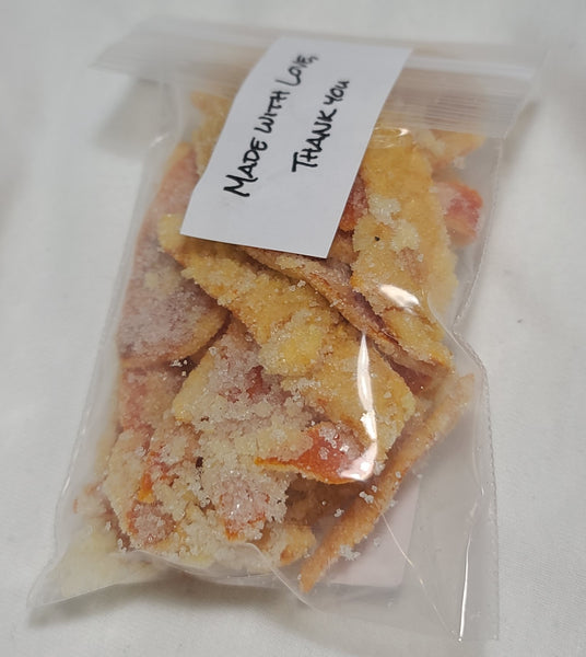 CANDY - Spicy candied coconut milk and lychee tangerine peel