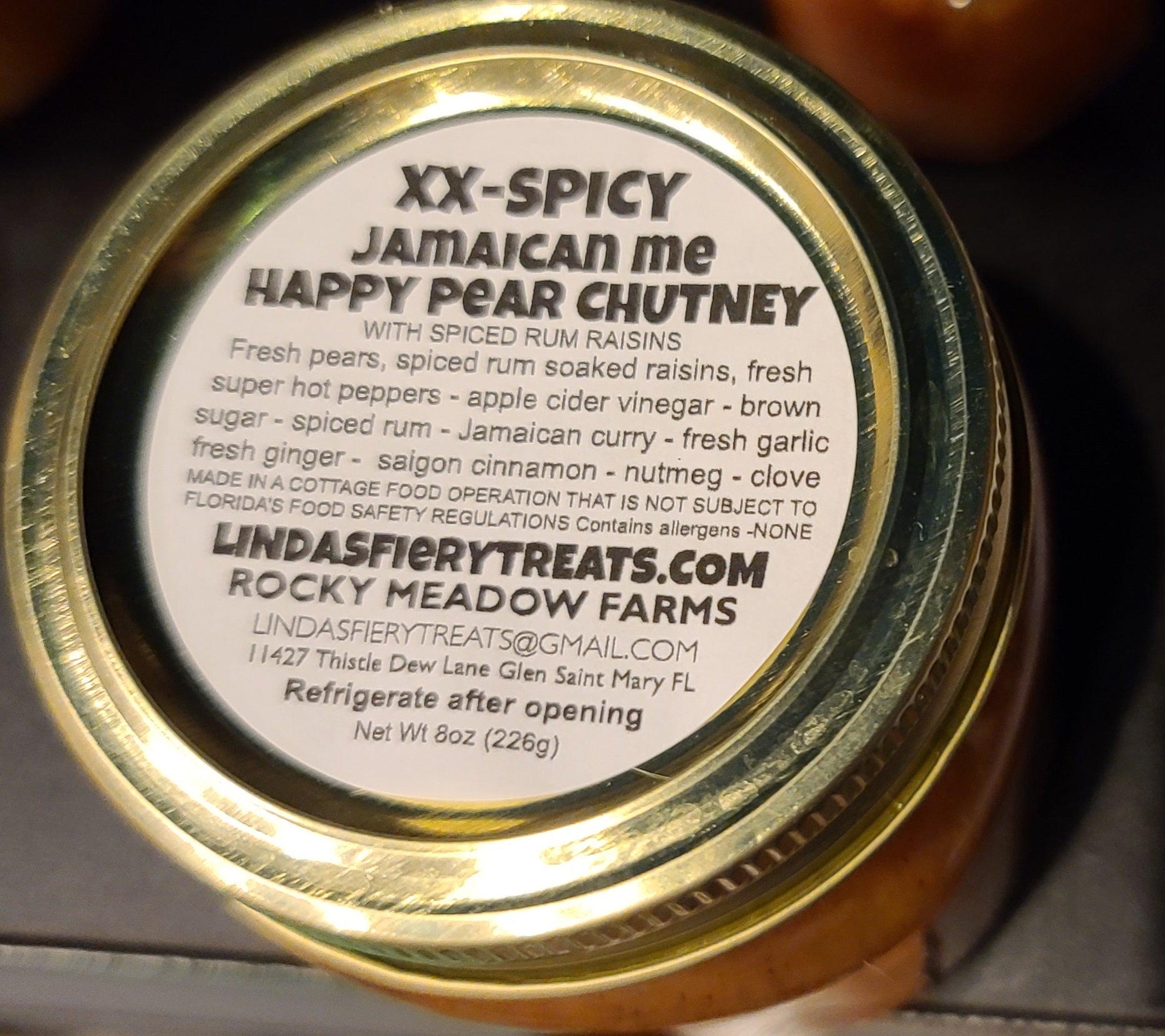 CHUTNEY - XX-Spicy Jamaican me happy pear chutney