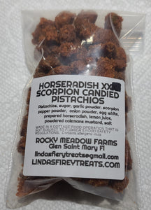 Pistachio - Horseradish XX scorpion candied pistachios