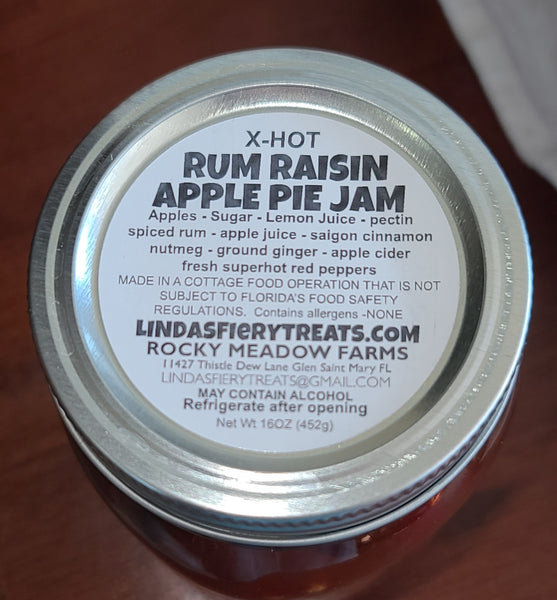 JAM - Rum raisin apple pie jam x-hot (boozy)